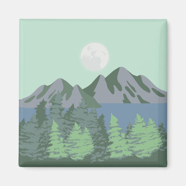 Íman Lago azul e Magneta (Frente)