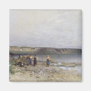 Íman Lago Balaton com a costa de Akarattya, 1885