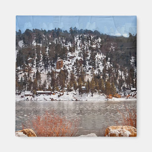 Íman Lago big Bear, neve do inverno