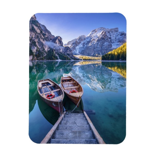 Íman Lago Braies | Dolomite Alps, Itália (Vertical)