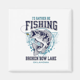 Íman Lago Broken Bow Oklahoma Eu Preferiria Estar Pesca