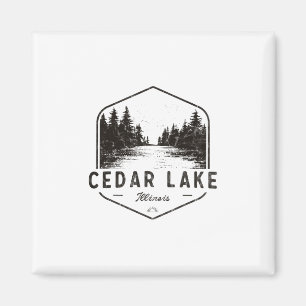 Íman Lago Cedar Illinois Exteriores Vintage 2 