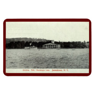 Íman Lago Chautauqua, Jamestown NY 1909 Vintage Postcar