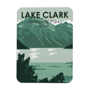 Íman Lago Clark National Park Alaska Vintage