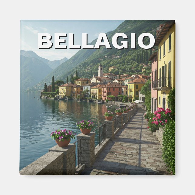 Íman Lago Como Bellagio Itália Viagem (Frente)
