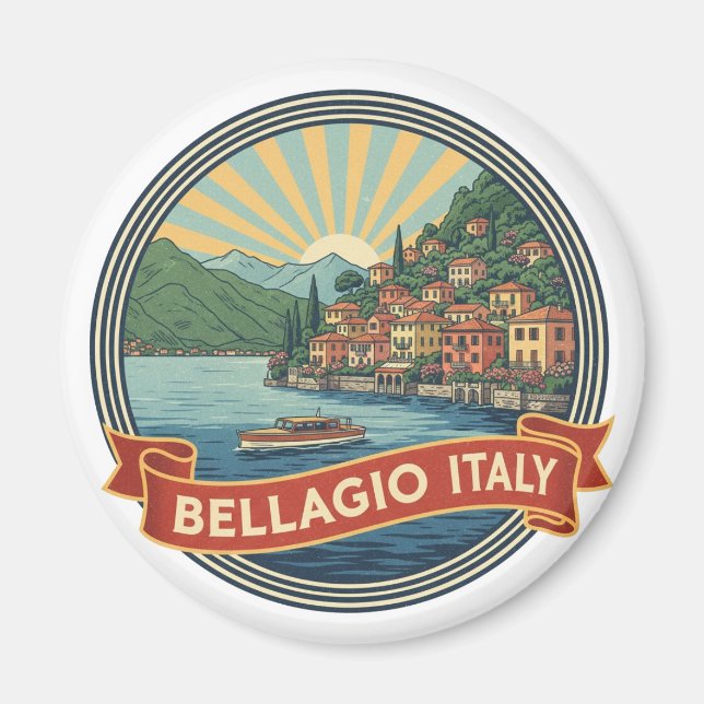 Íman Lago de Como Bellagio Itália (Frente)