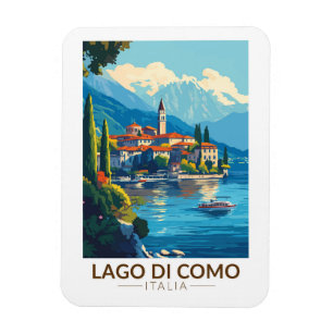 Íman Lago de Como Italia Lombardia Viagem Art Vintage