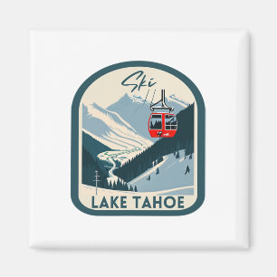 Íman Lago de Esqui Tahoe Retro Estilo Vintage Lago Taho