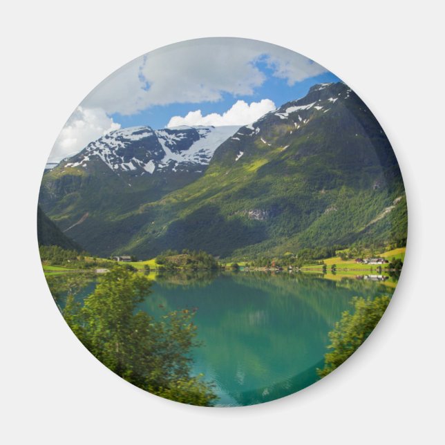 Íman Lago Floen cênico, Noruega (Frente)