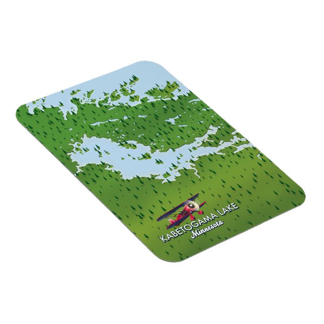 Íman Lago Kabetogama, Minnesota, mapa Viagem dos EUA. (Lado Direito)