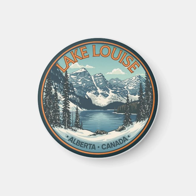 Íman Lago Louise Canadá Viagem Presente Parque Nacional (Frente)
