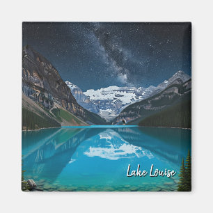 Íman Lago Louise na Noite do Parque Nacional do Banff