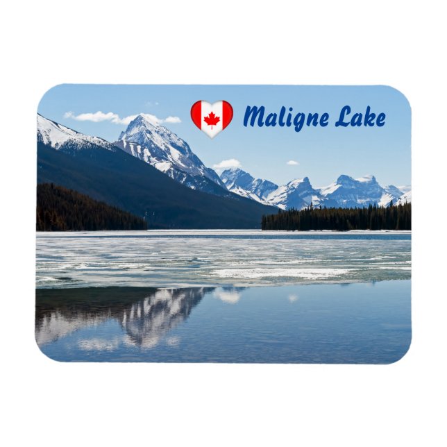 Íman Lago Maligne - Parque nacional Jasper, Canadá (Horizontal)