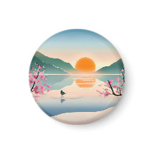 Lago Minimalista Zen Sunrise