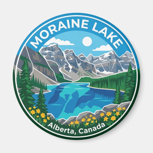Íman Lago Moraine Canadá (Frente)