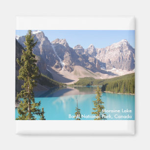 Íman Lago moraine/parque nacional de Banff, Canadá