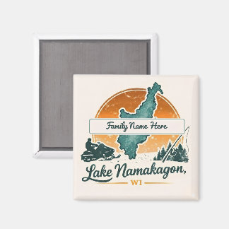 Íman Lago Namakagon personalizado, WI