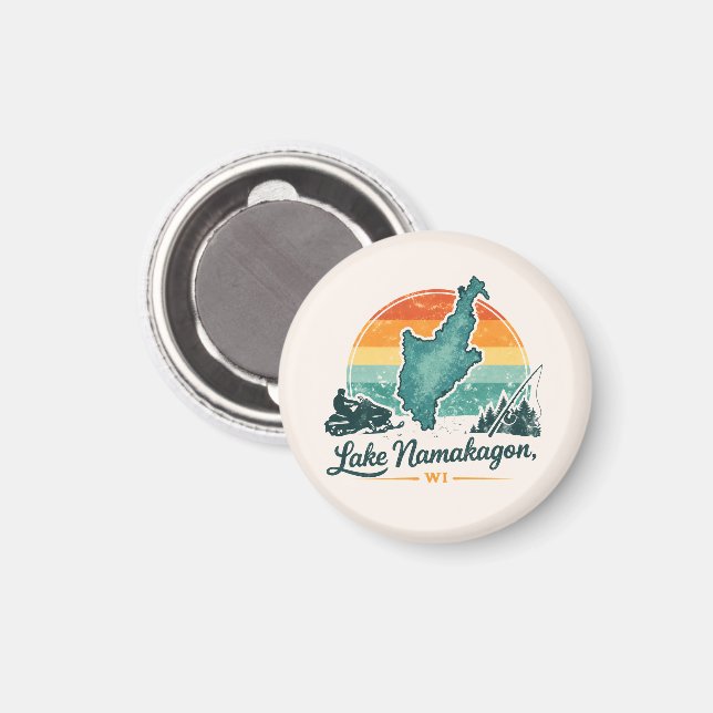 Íman Lago Namakagon, WI (Front/Back)