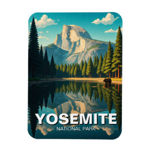 Íman Lago no Parque Nacional de Yosemite Half Dome