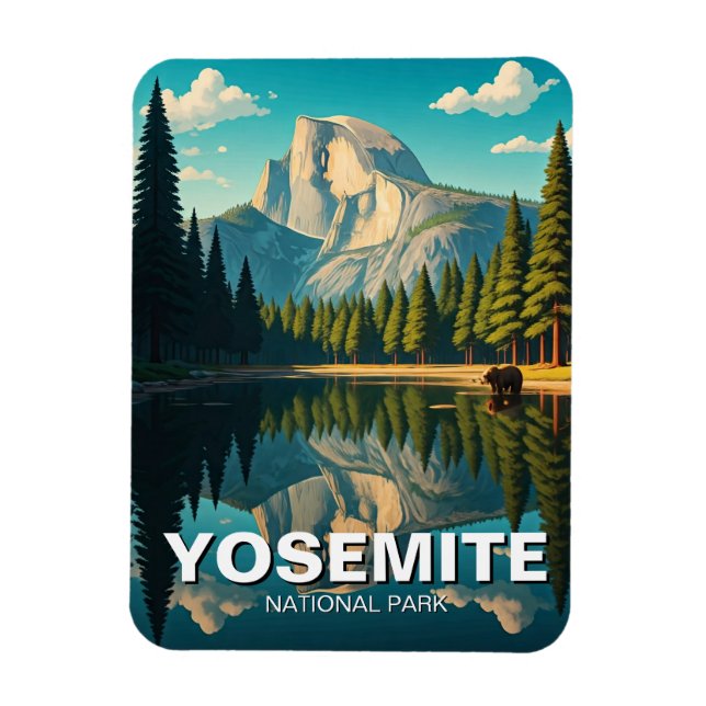 Íman Lago no Parque Nacional de Yosemite Half Dome (Vertical)
