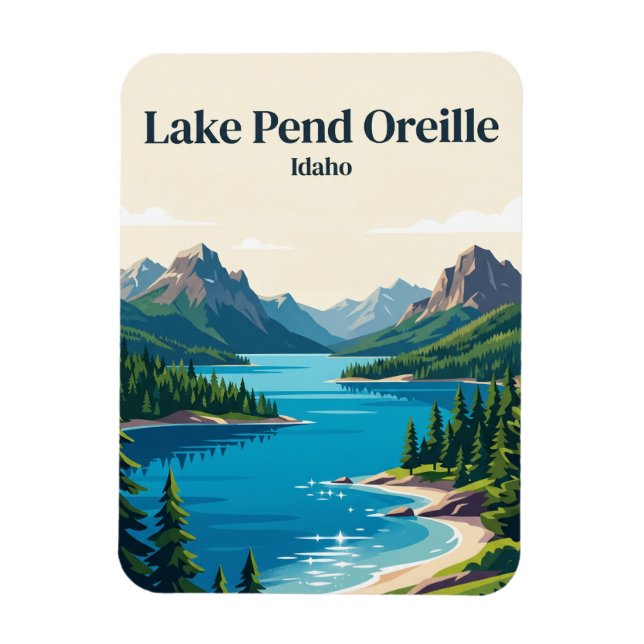Íman Lago Pend Oreille Idaho (Vertical)