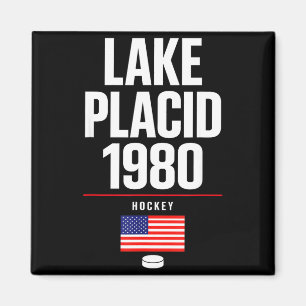 Íman Lago placid 1980 hóquei vintage puck EUA nova york
