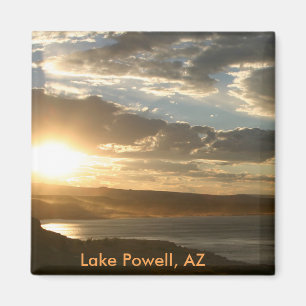 Íman Lago Powell AZ no por do sol