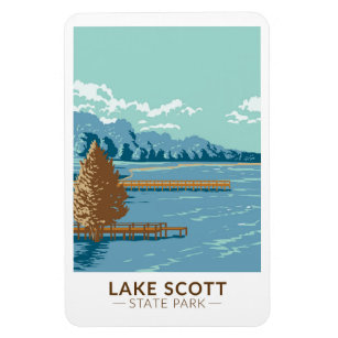 Íman Lago Scott State Park Kansas Vintage