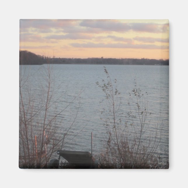Íman Lago Shore Sunset Magnet (Frente)