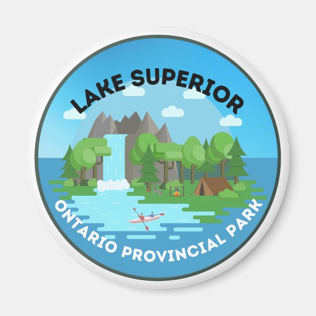 Íman Lago Superior Ontario Provincial Park Magnet (Frente)