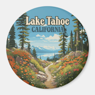 Íman Lago Tahoe California Nevada Retro Viagem