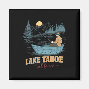 Íman Lago Tahoe Califórnia Verão Engraçado Pesca Acampa