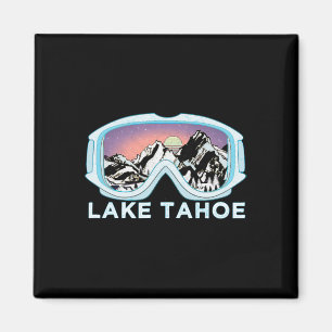 Íman Lago Tahoe Ski Design Lake Tahoe Skiing Snow Gift