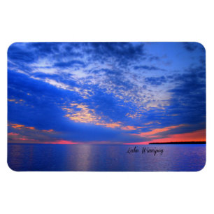 Íman Lago Winnipeg, fotografia cénico da noite