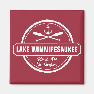 Íman Lago Winnipesaukee NH cidade personalizada, nome,