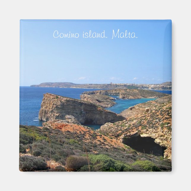 Íman Lagoa Azul na Ilha Comino em Malta (Frente)