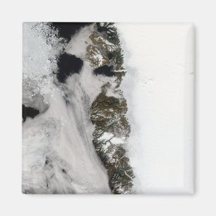 Íman Lagoas de Meltwater ao longo da costa oeste da Gro