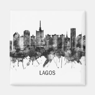 Íman Lagos Nigéria Skyline BW