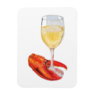 Íman Lagosta e vinho