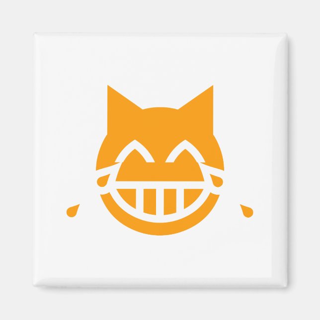 Íman Lágrimas de Joy Emoji Cat (Frente)