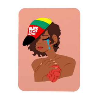 Íman Lágrimas de mulher negra BLM Lágrimas e ímã flexív