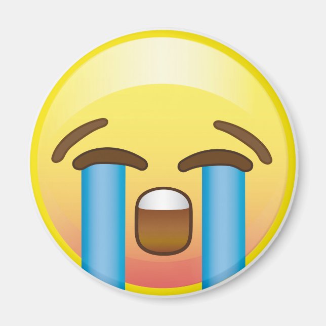 Íman Lágrimas Tristantes Emoji Yellow Face Magnética (Frente)