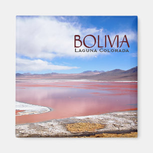 Íman Laguna Colorada na Bolívia - ímã de texto