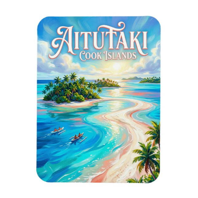 Íman Laguna de Aitutaki Ilhas Cook (Vertical)