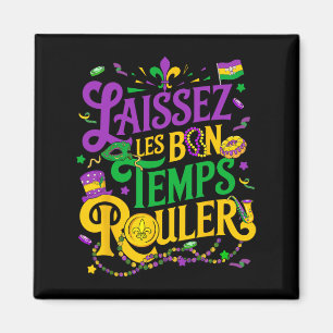 Íman Laissez Les Bon Temps Rouler Mardi Gras Miçanga Fl