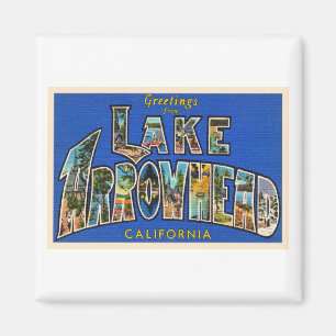 Íman Lake Arrowhead California CA Large Letter Postcard