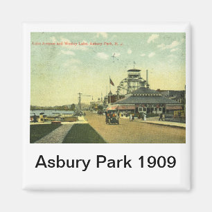 Íman Lake Avenue, Asbury Park, NJ 1909 Vintage