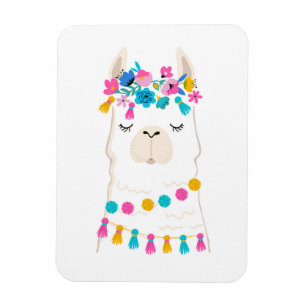 Íman Lama floral bonito
