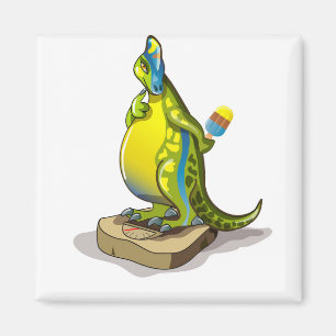 Íman Lambeossauro Em Escala De Peso.