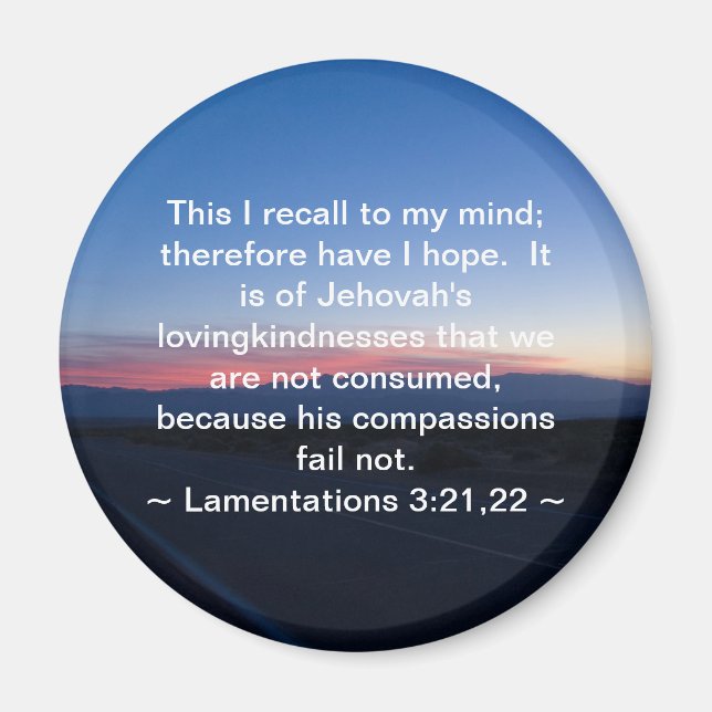 Íman Lamentações 3:21-22 (Frente)